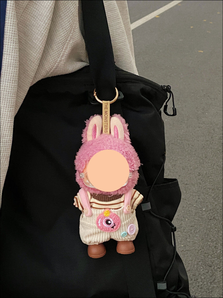 Labubo Outfits Red Monster Set Corduroy overalls Labubo Outfit - Main Image