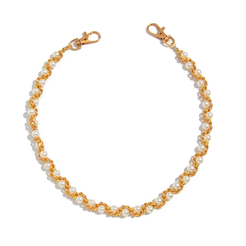 Gold Ball Wallet Chain Mens Beaded Wallet Chain - iChainWallets