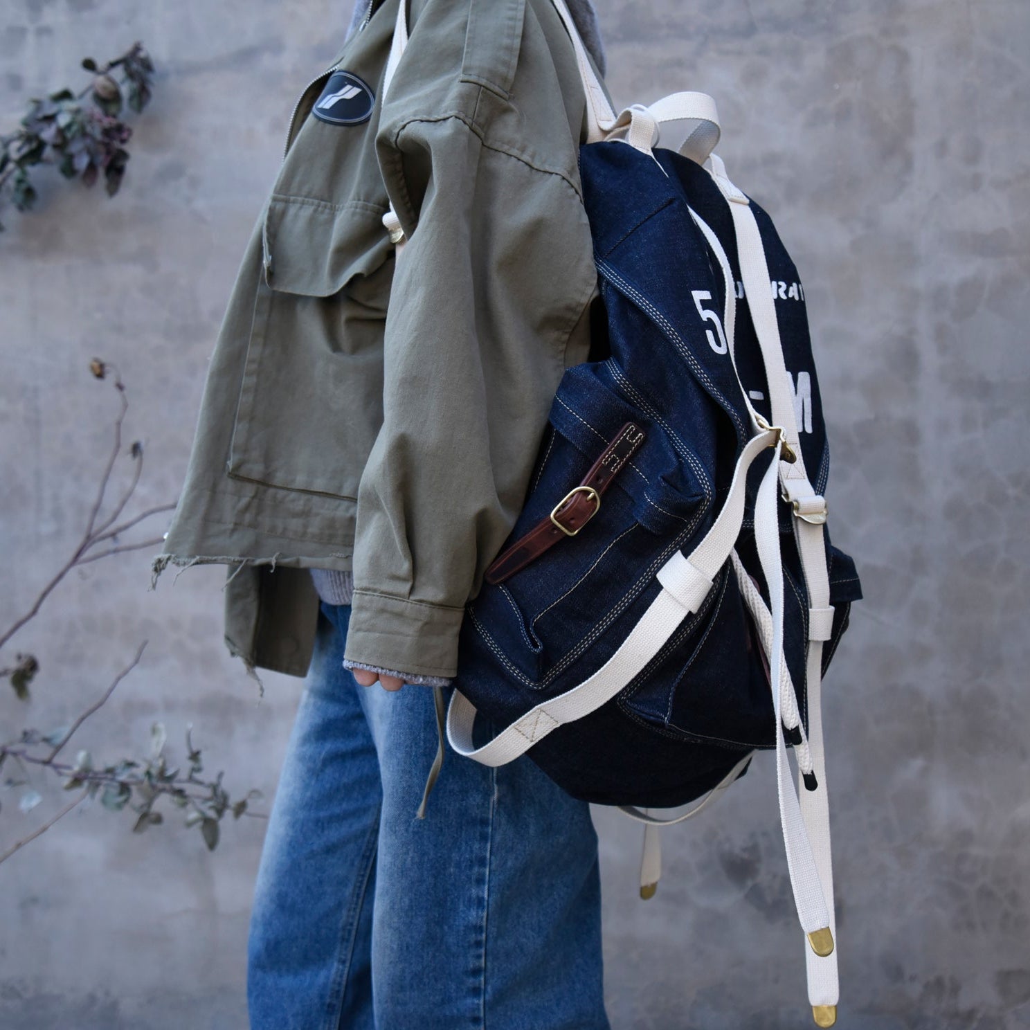 Blue Denim Canvas Backpack Wrangler Kayce Canvas Backpack - Blue Denim - Save 65% main image 2