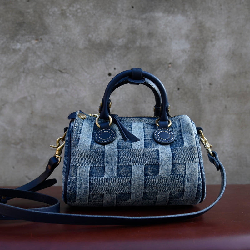 ★BADBLOOD ★ELLIPSE SYMBOL CRANKY SMALL NUT BAG DENIM BLUE Badblood Ellipse Symbol Cranky Mini Nut Bag Denim Blue