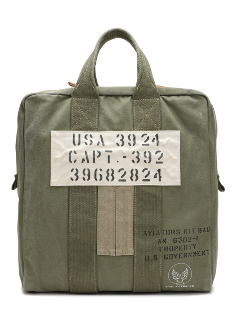 Army Green Canvas Mens Pilot Handbag Canvas WWII Bag Canvas Army