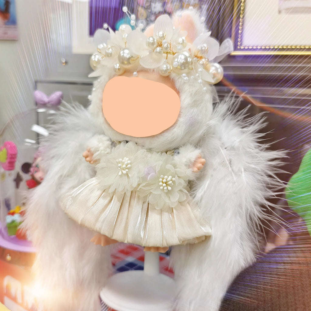 labubu dress HLIAZJM Clothes for Doll, 5 Pieces Butterfly Tulle Skirt Purple Outfit Set, Suitable for 15cm & 17cm Dolls : Toys & Games Labubu Lavender Pearl Flower Tulle Tutu Wedding Dress With Wings Have