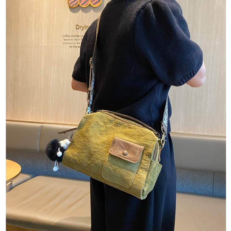 Canvas Convertible Crossbody Bag Handbag With outside Pocket Green Canvas Convertible Backpack Shoulder Bag - Feltify