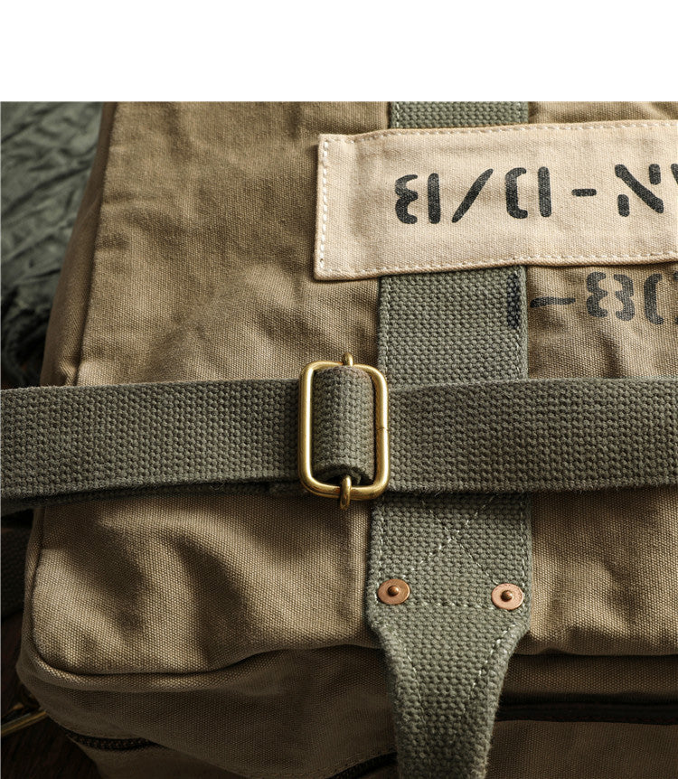 Green Canvas Military Duffle Bag Pilot Bag Canvas Military Bag
