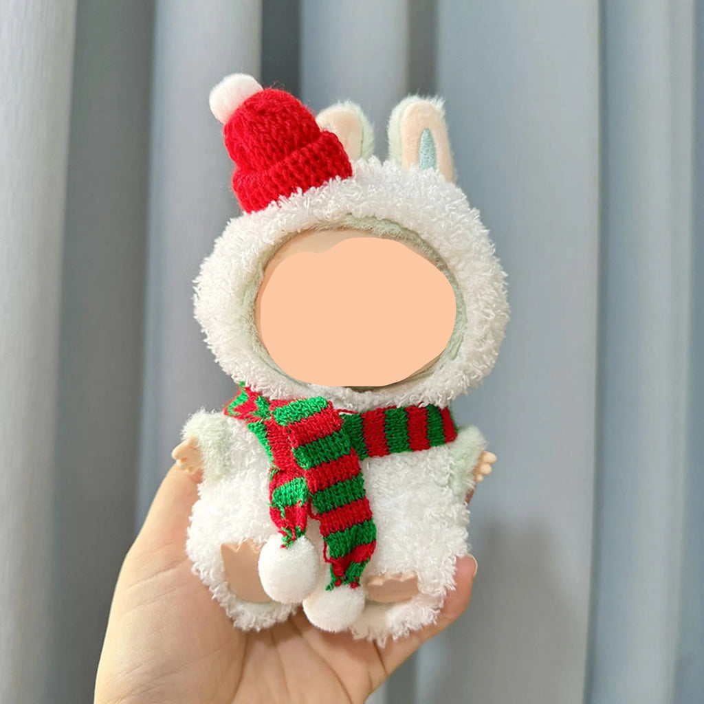 Winter Labubo Clothes Christmas Snowman Costume Labubo Outfits Keychain Labubo Clothing