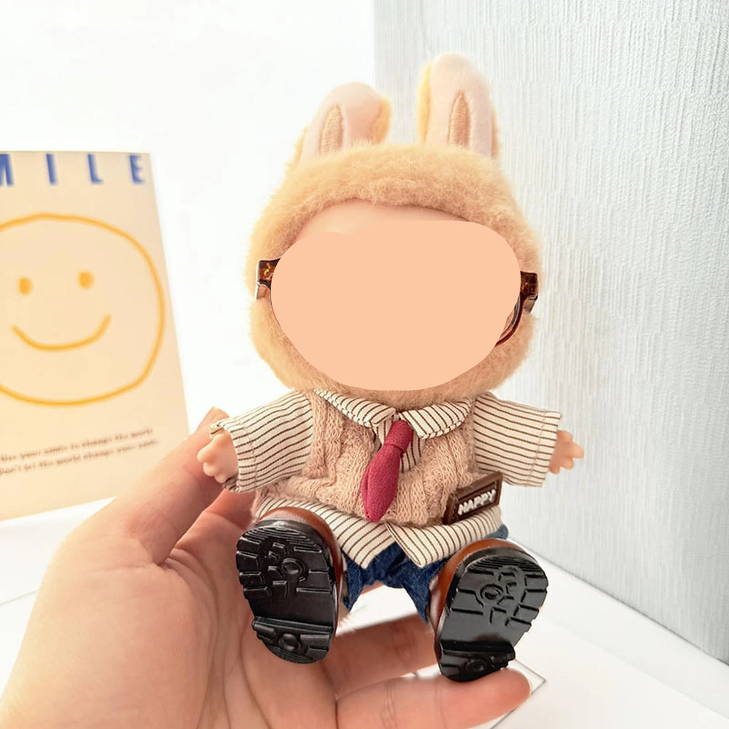 Spring Labubu Clothes Sweater Vest Bussiness Casual Boy Labubu Outfits Keychain Labubu Clothing