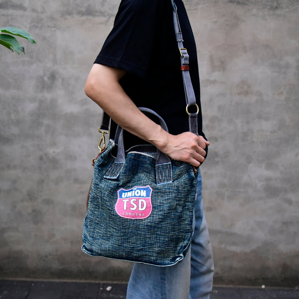Blue Jean Vertical Tote Bag Denim Tote Handbag Denim Tote Bag Blue Denim Tote Shoulder Bag - Feltify