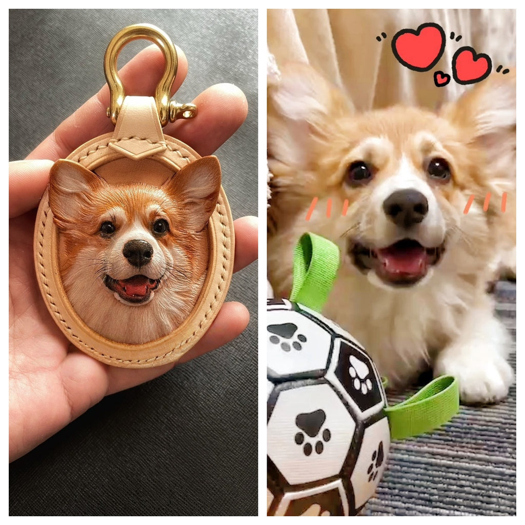 Dog Remembrance Jewelry Tooled Leather Pet Memorial Jewelry Dog Memorial Necklace
