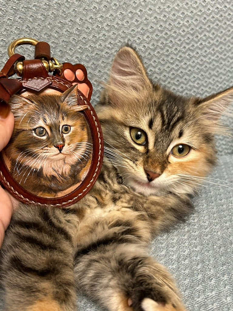 Tooled Leather Pet Memorial Products Personalized Cat Remembrance