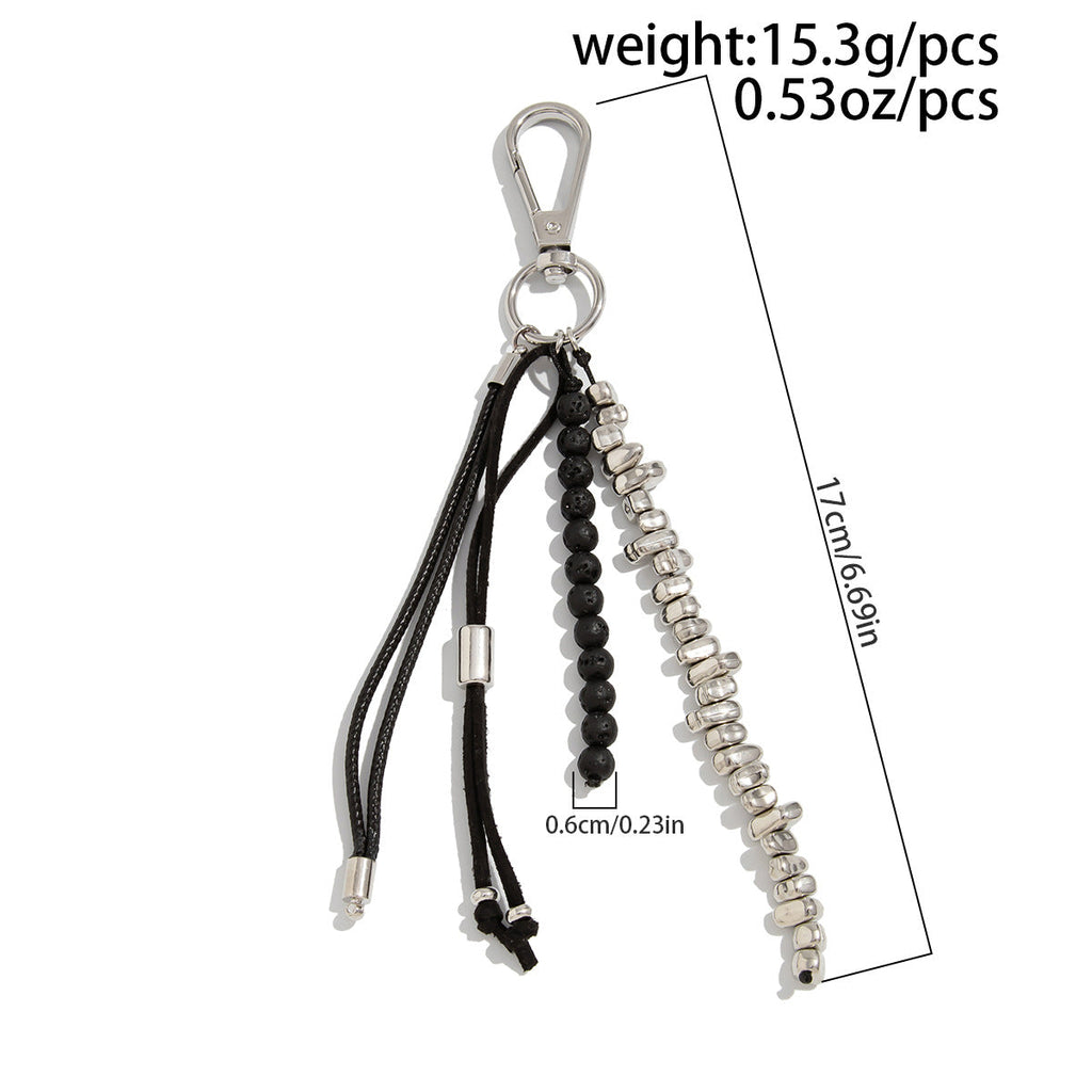 Short Wallet Chain Ball Wallet Chain Black Beaded Wallet Chain