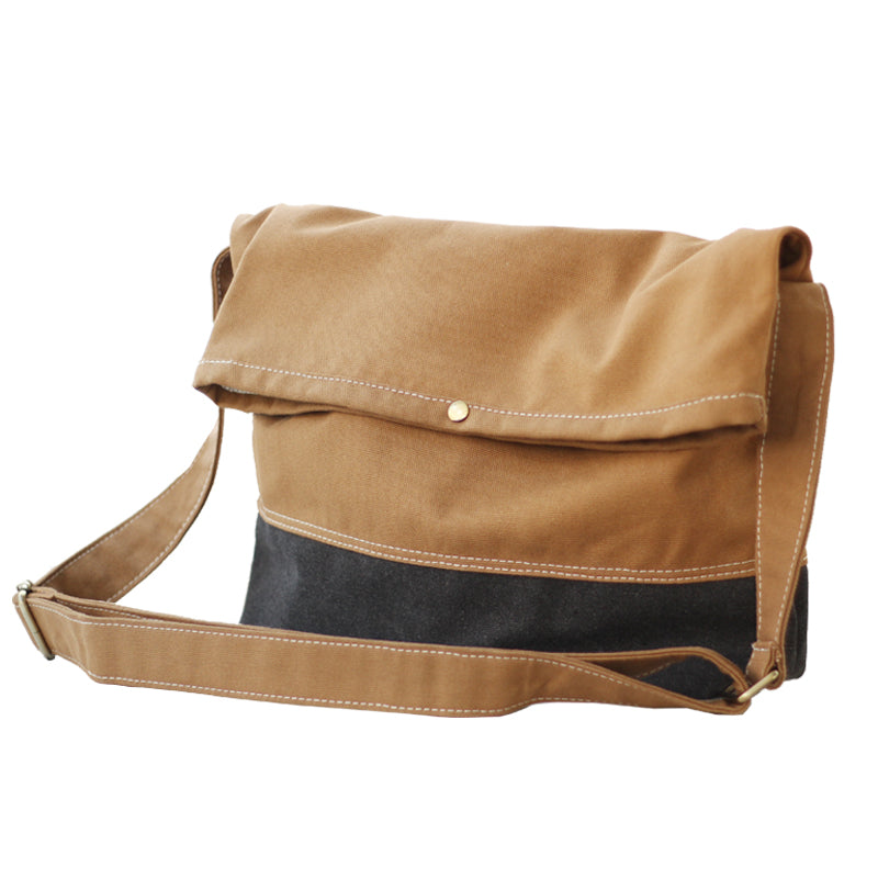 two tone purse Two Tone Messenger Bag Canvas Stachel Side Bag Two Tone Canvas Shoulder Bag for Women