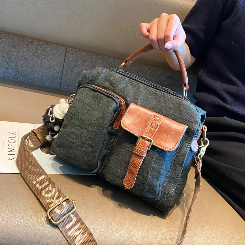 convertible messenger bag backpack leather Green Canvas Convertible Messenger Bag Backpack Canvas Convertible Cro – Feltify