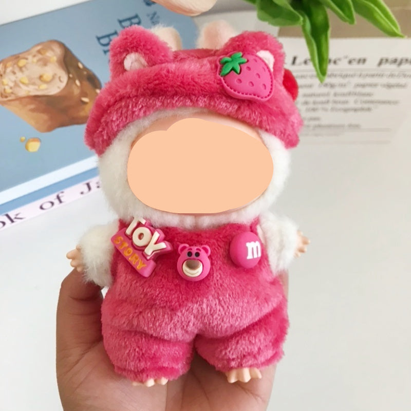 Labubo Outfits Strawberry Bear Suit Accessories Fashion Keychain Labub ...