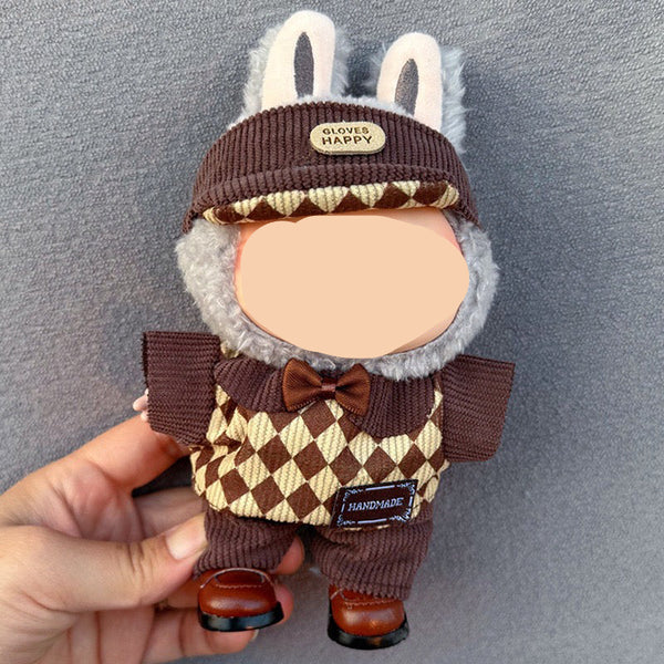 Labubo Clothes Blue JK skirt suit Keychain Labubo Clothing Labubo Labubo Doll Clothes