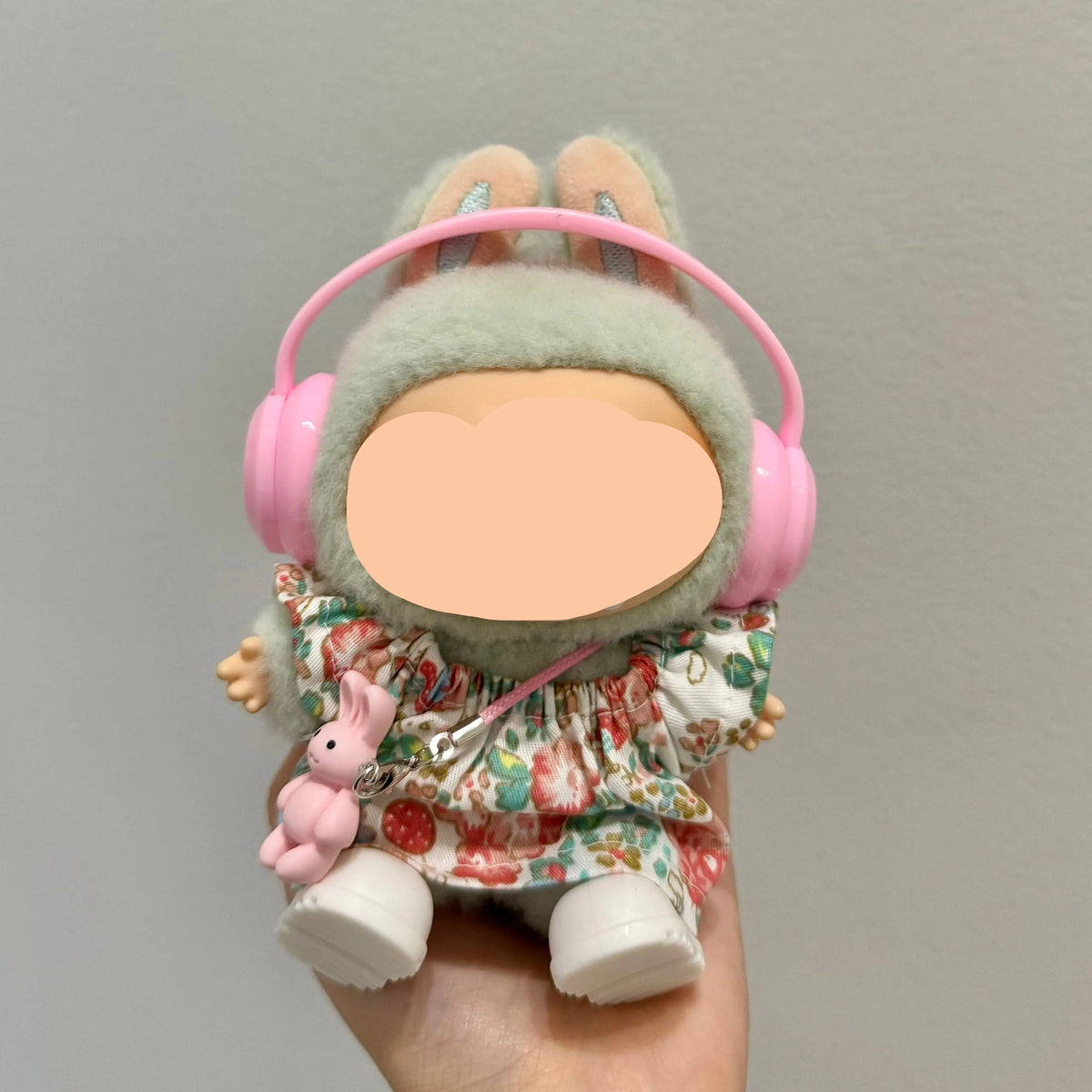 Labubo Clothes Floral Shirt + Headphone Keychain Labubo Clothing Labub ...