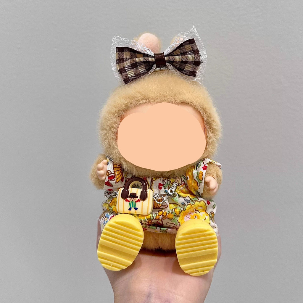 Labubu Outfits Floral Shirt + Hairbow Labubu Outfit Keychain Labubu Clothing Labubu Doll Clothes