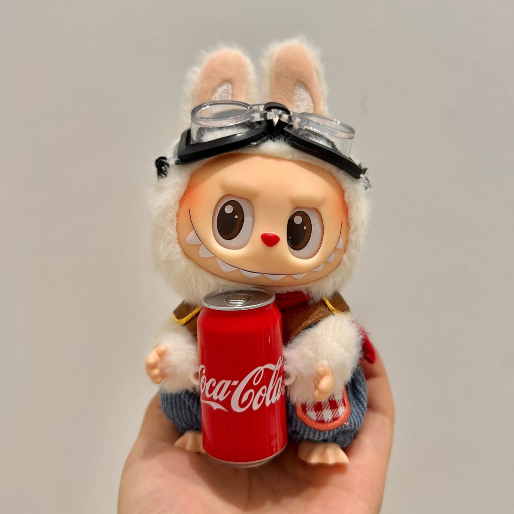 Have a Seat Labubu Doll Clothes Blue Corduroy Overalls 17cm Labubu Clothing Keychain Labubu Clothes Overalls - Feltify