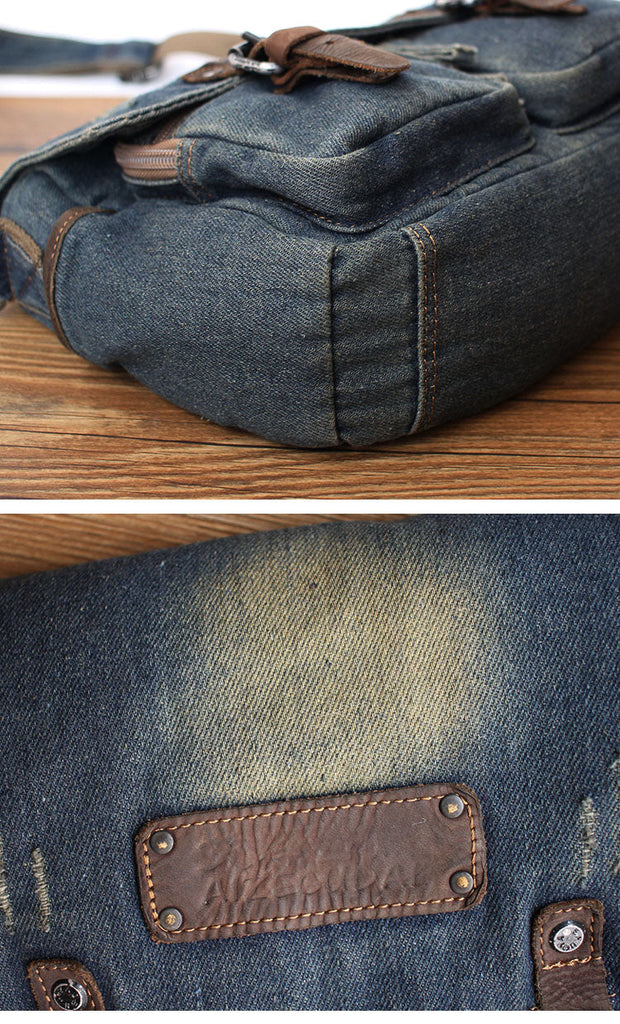 Denim Crossbody Bags Denim Messenger Bag Jean Messenger Bag