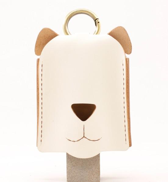 HANDMADE LEATHER CUTE Women Dog Keyring Key Holders CARD Holder PERSONALIZED MONOGRAMMED GIFT CUSTOM Wallet Card Holder keyring