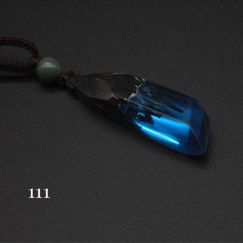 Wooden Necklace Sandalwood Resin Handmade Minimal Stick Charm Pendant Gift Jewelry Accessories Women