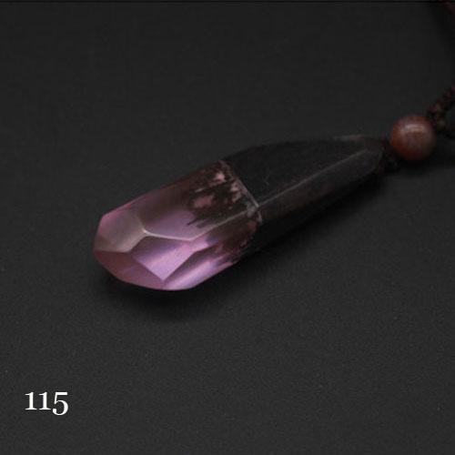 Wooden Necklace Sandalwood Resin Handmade Minimal Stick Charm Pendant Gift Jewelry Accessories Women