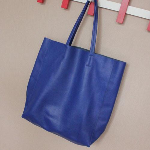 Soft Leather Tote Bag Womens Leather Tote Blue Leather Tote Leather Work Tote