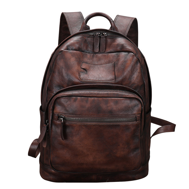 best leather backpack for college Best Leather Rucksack Bag Womens Vintage 16 inches Laptop Backpack Lea – Feltify