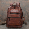 Best Brown Leather Bag Rucksack Womens Vintage 16 inches Laptop Backpack Leather School Backpack Purse