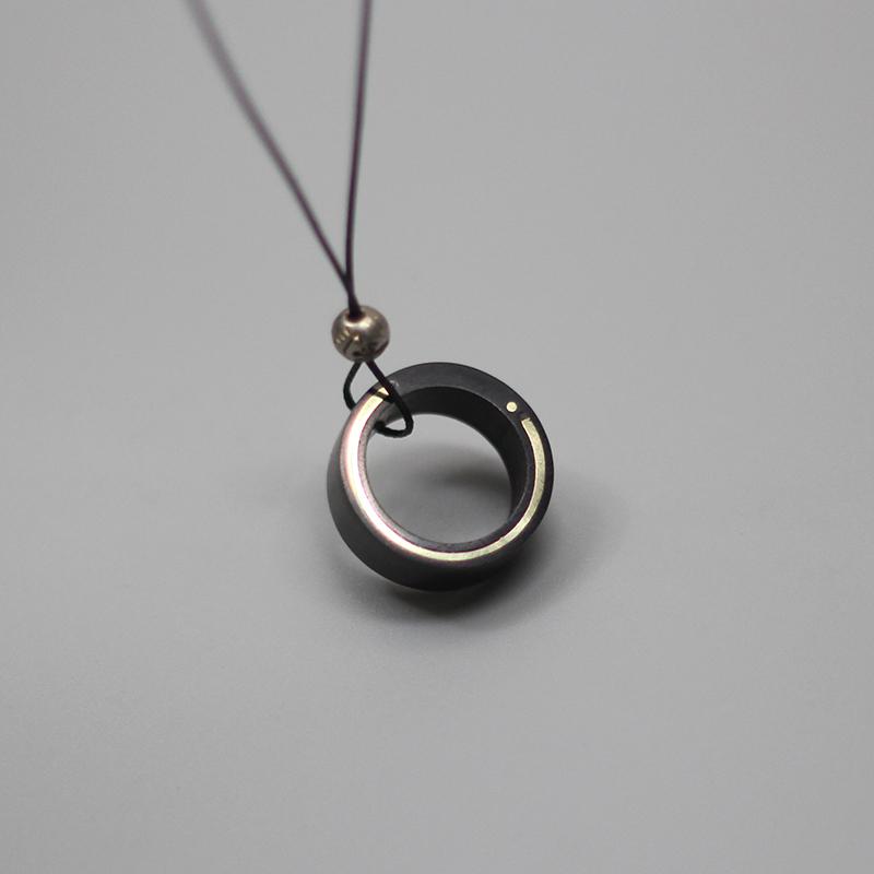 Sandalwood Wooden Necklace Hoop Brass Unique Charm Pendant Gift Jewelry Accessories Unisex Women Men