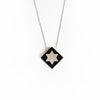 Wooden Necklace Silver Ebony Hexagram Charm Pendant Gift Jewelry Accessories Women