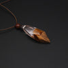 Wooden Necklace Sandalwood Resin Handmade Minimal Stick Charm Pendant Gift Jewelry Accessories Women
