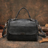 Black Gray Vintage Womens Leather Handbag Purse Handbag Rivet Shoulder Bag for Ladies