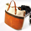 White Leather Canvas Womens Mens Tote Handbag Messenger Bags Shoulder Tote Bag For Men and Women - iwalletsmen