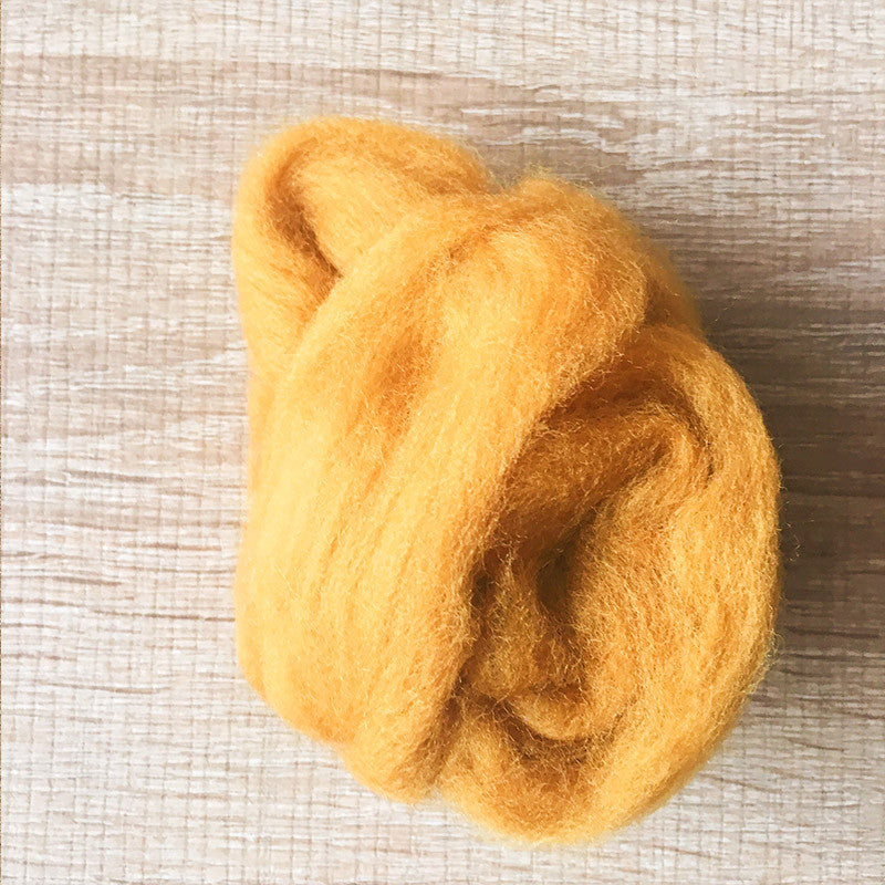 Needle felted wool felting Goldren Retriever wool Roving for felting supplies short fabric easy felt - Feltify
