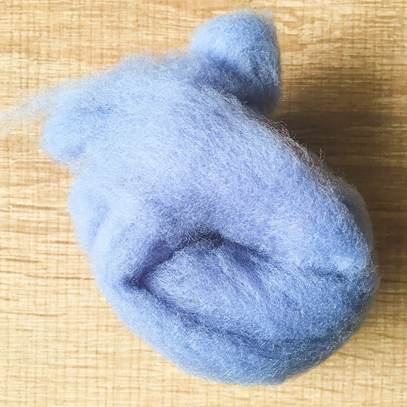 Needle felted wool felting blue gray wool Roving for felting supplies short fabric easy felt