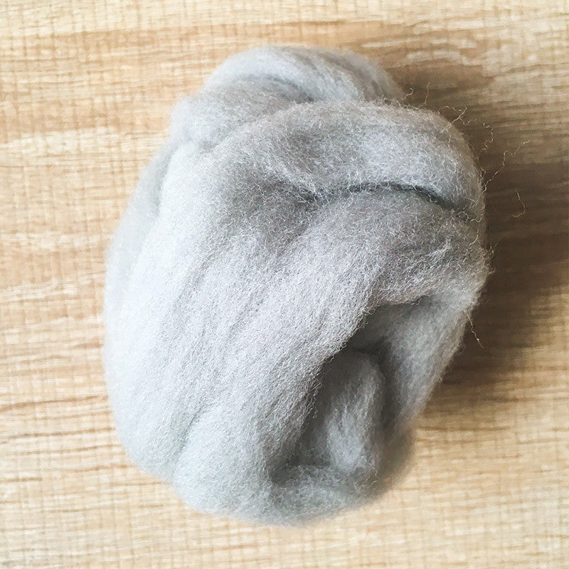 Needle felted wool felting gray wool Roving for felting supplies short fabric easy felt
