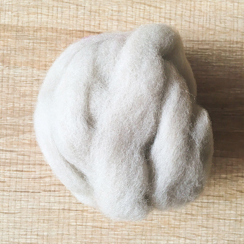 Needle felted wool felting white gray wool Roving for felting supplies short fabric easy felt