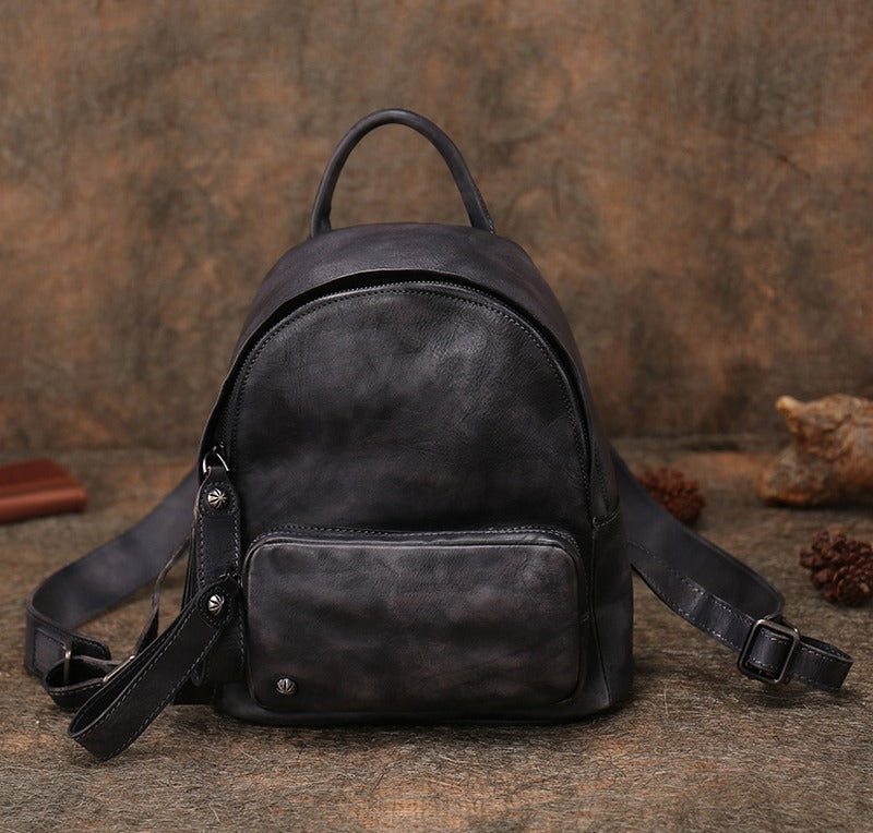backpack purse for women leather Classic Leather Rucksack Womens Compact Leather Backpack Bag Ladies Ba –  Feltify