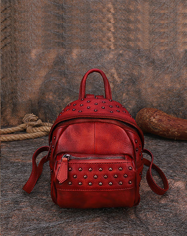 brown leather backpack purse cute yearsbag Best Vintage Rivets Rucksack Bag Womens Small School Rucksack Leather Bull Dog Musky Lures Large Backpack - Ace Color:Pickle Back UV (TRO Exclusive) traveling and dating