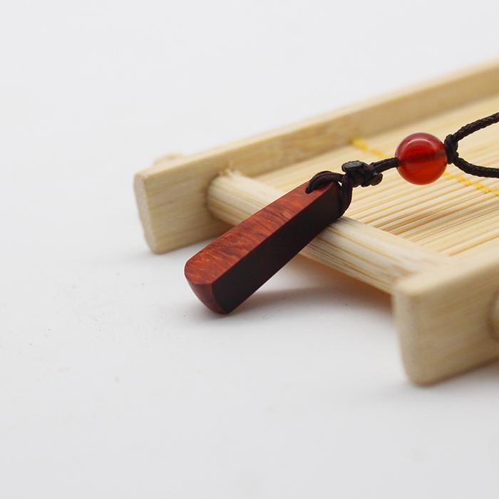 Ebony Camwood Handmade Necklace Minimal Stick Charm Pendant Gift Jewelry Accessories Women