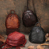 Classic Leather Small Rucksack Bag Womens Compact Leather Backpack Ladies Backpack Purse