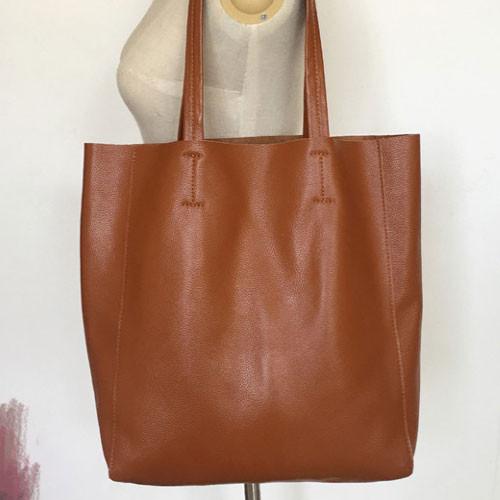 Brown Leather Large Tote Bag Vertical Tote Bag Leather Laptop Tote Brown Leather Tote