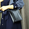 Cute Black Leather Phone Purse Women Side Bag Box Phone Crossbody Purse For Women