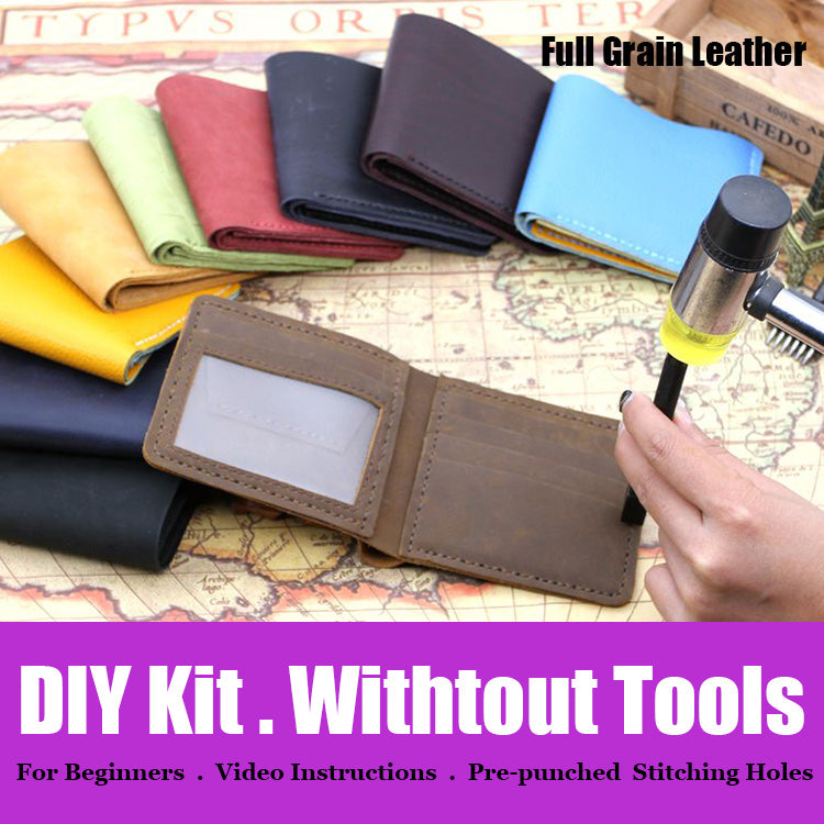DIY Leather Wallet Kit DIY Leather Projects DIY Leather Billfold DIY Leather Womens Wallet Kit