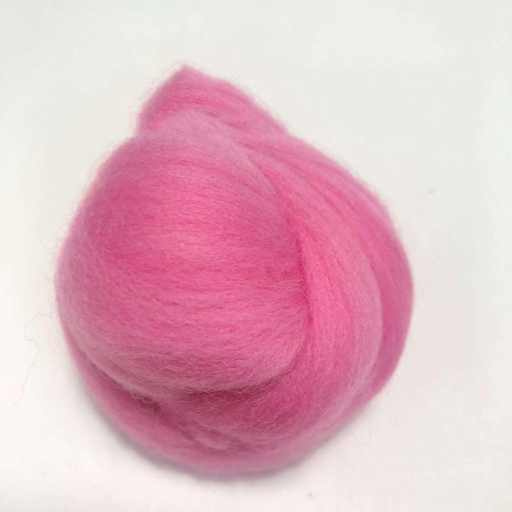 Needle Felting Wool Roving Rose Pink 66s Merino Wool Roving For Felting Needle Felting Supplies