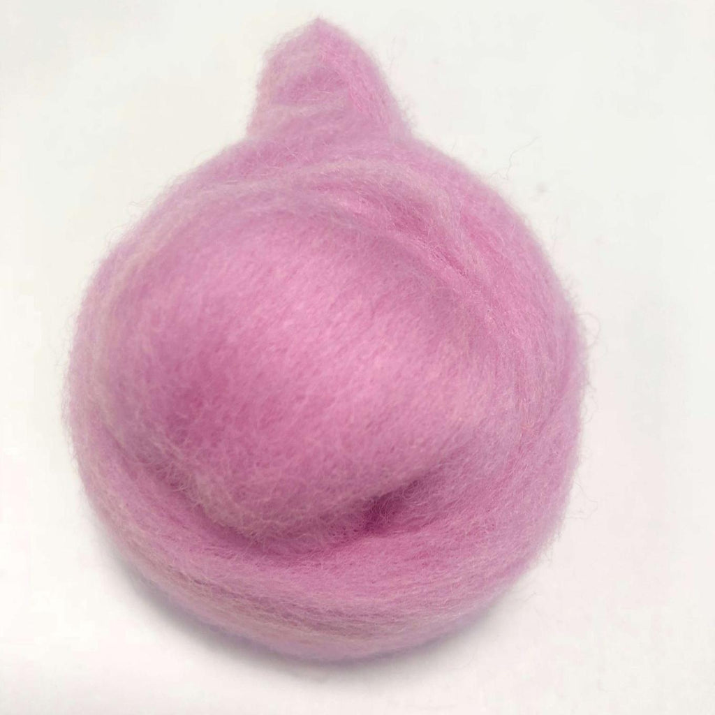 Needle Felting Wool Roving Myrtle Pink 66s Merino Wool Roving For Felting Needle Felting Supplies