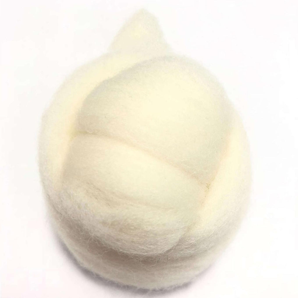Needle Felting Wool Roving White 66s Merino Wool Roving For Felting Needle Felting Supplies
