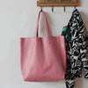 pink leather tote Soft Leather Tote Bag Womens Leather Tote Pink Leather Tote Leather Work Tote