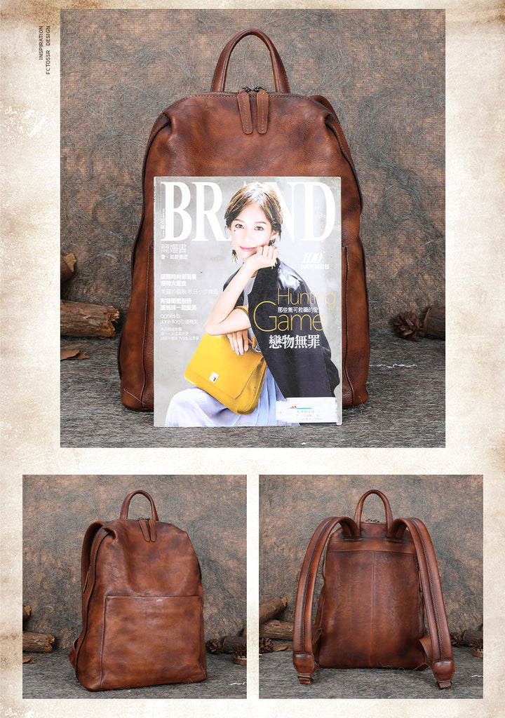 best minimalist leather backpack womens Women's Italian for Work or Travel with 14 inch Laptop Compartment Features include a padded section for laptops up to 14 inches Womens Black Leather Backpack Minimal