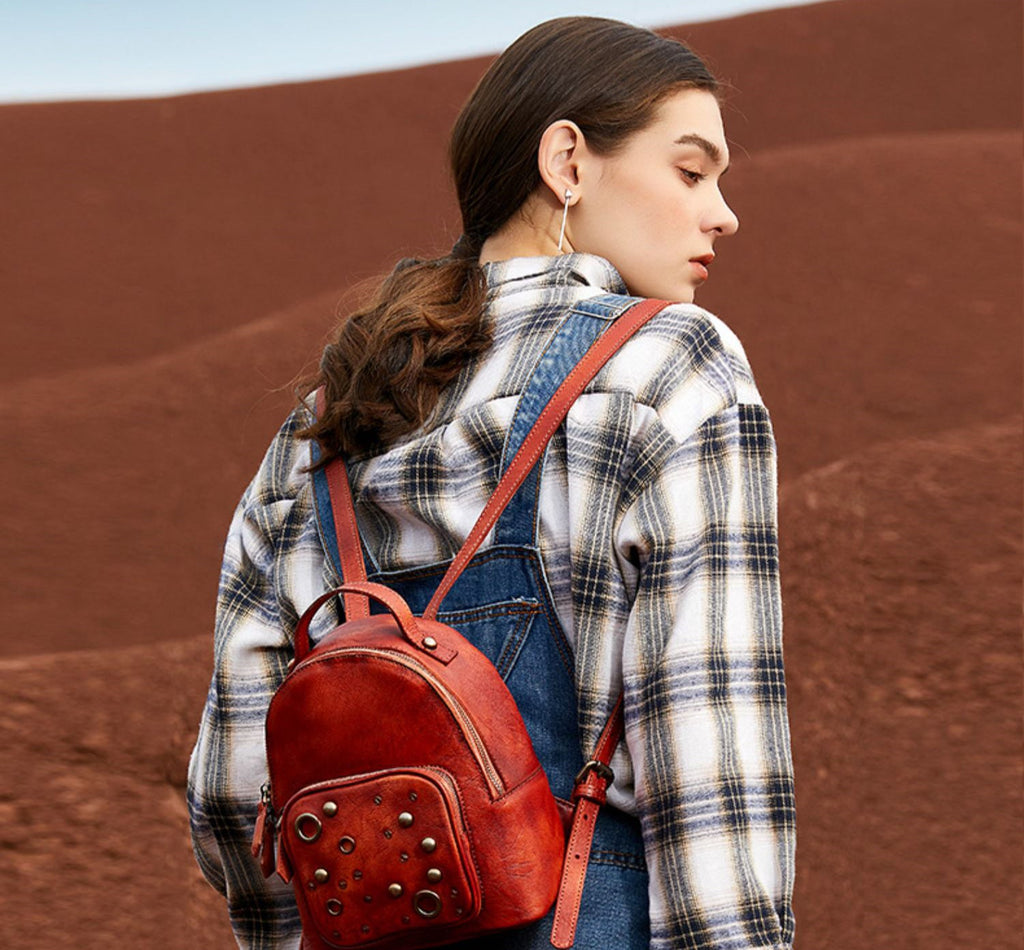 Leather Schoolbag Backpack Purse | Women's Leather Backpack | Designer  Backpack - Backpacks - Aliexpress